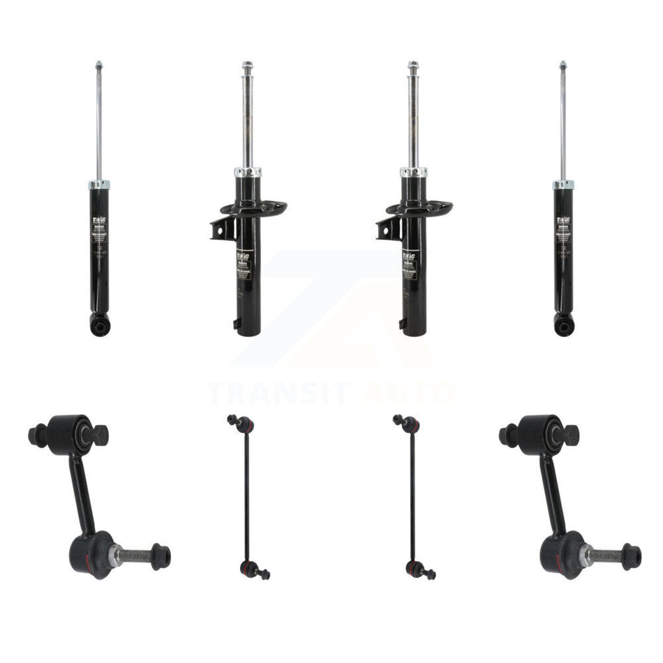 Front Rear Strut Shock & TOR Bar Link Kit For Volkswagen Jetta Golf Rabbit Passat CC KSS-108180
