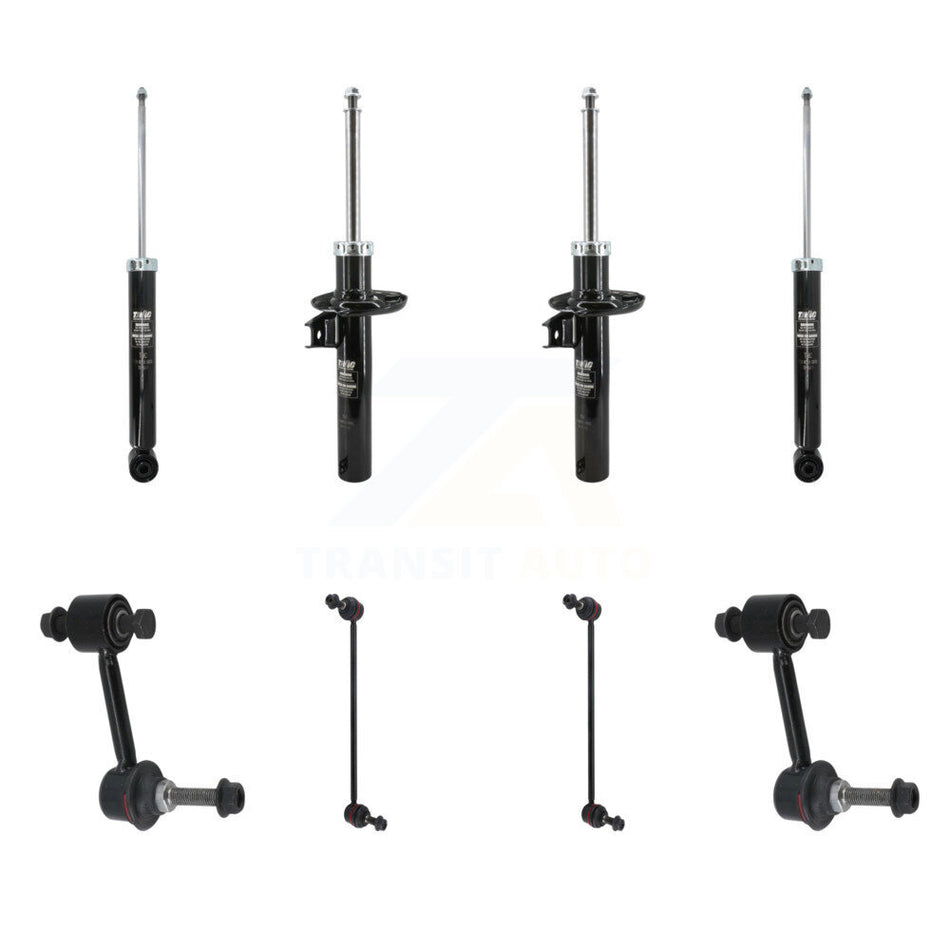 Front Rear Strut Shock & TOR Bar Link Kit For Volkswagen Jetta GTI Audi A3 Quattro KSS-108181