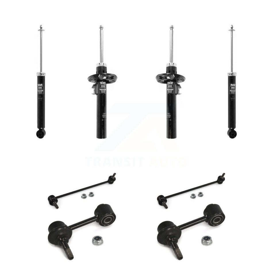Front Rear Suspension Strut Shock & TQ Bar Link Kit For 2015 Volkswagen Jetta S/Base KSS-108200