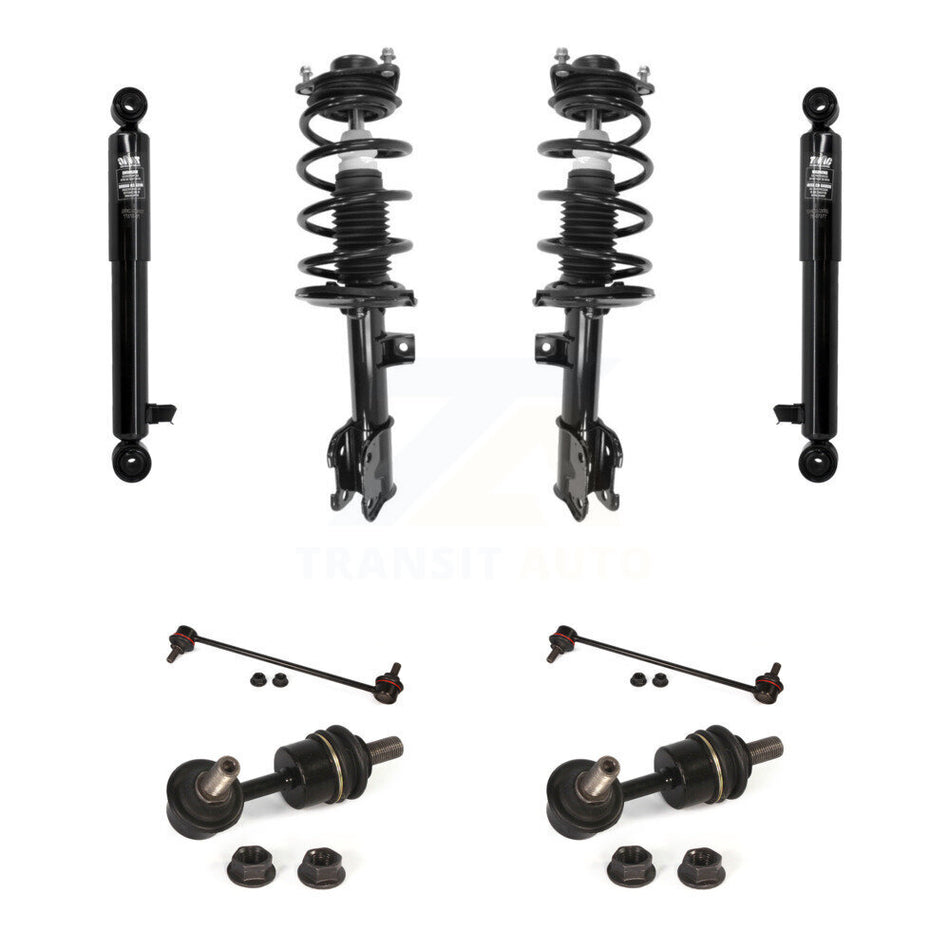 Front Rear Complete Suspension Strut Shock & TOR Bar Link Kit (8Pc) For Kia Sorento KSS-108334