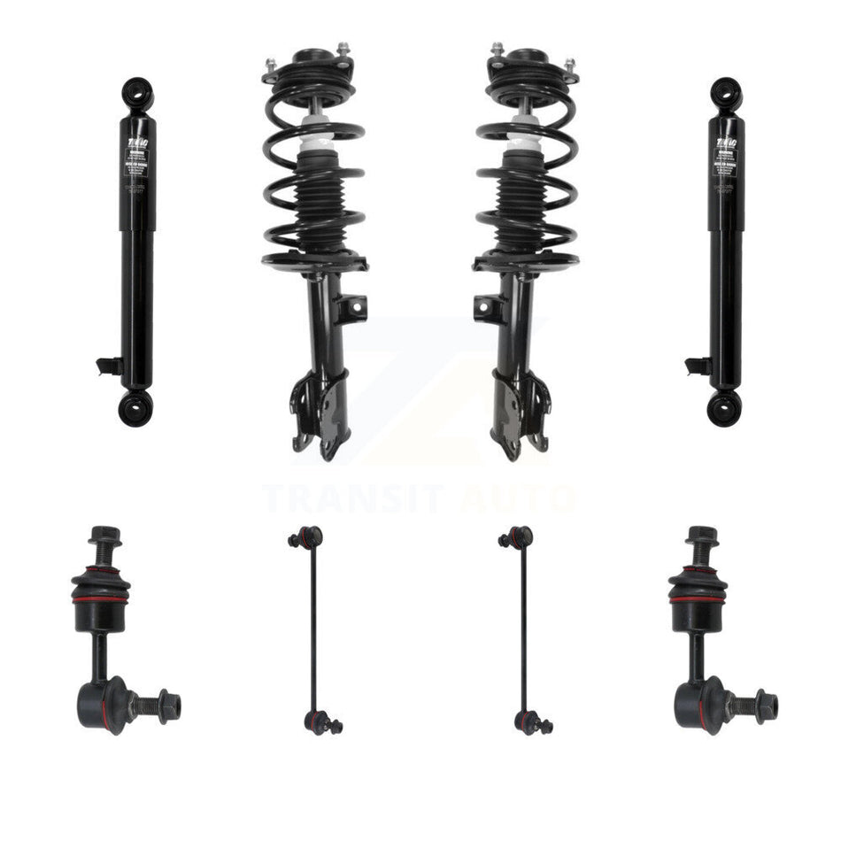 Front Rear Complete Suspension Strut Shock & TOR Bar Link Kit (8Pc) For Kia Sorento KSS-108335