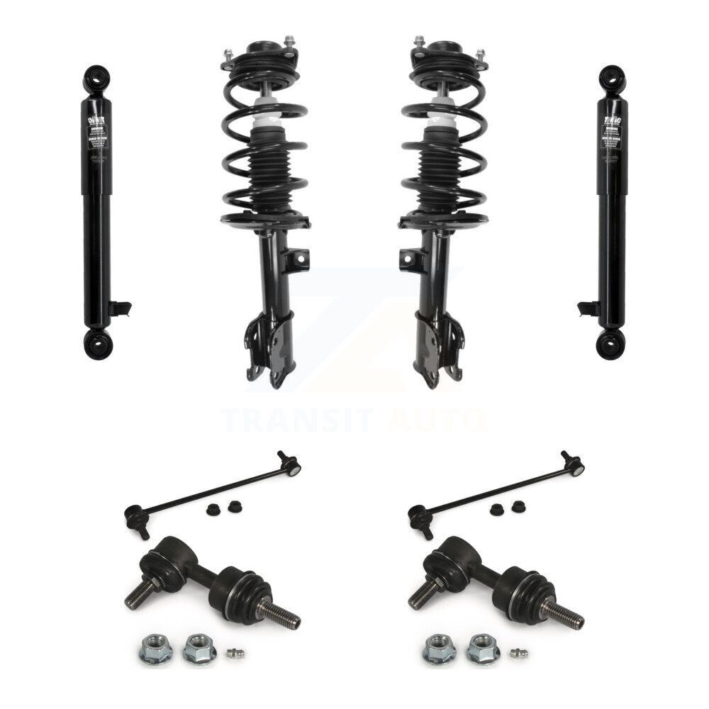 Front Rear Complete Suspension Strut Shock & TQ Bar Link Kit (8Pc) For Kia Sorento KSS-108337