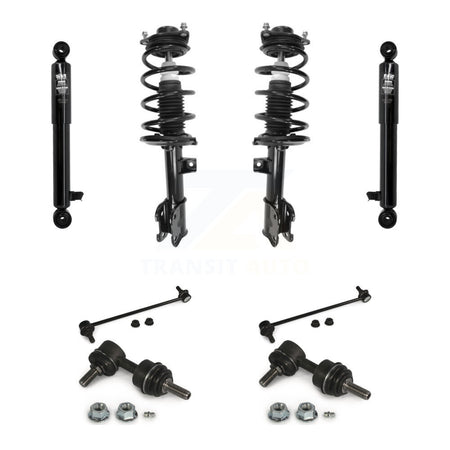 Front Rear Complete Suspension Strut Shock & TQ Bar Link Kit (8Pc) For Kia Sorento KSS-108337