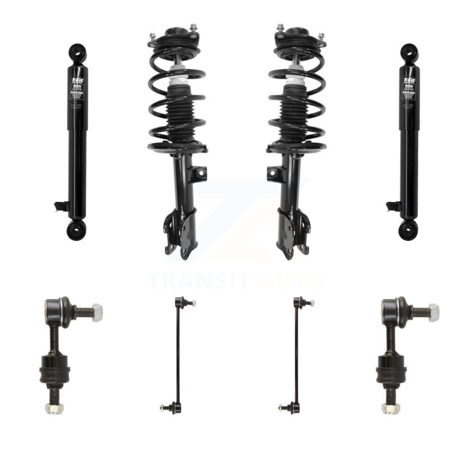 Front Rear Complete Suspension Strut Shock & TQ Bar Link Kit (8Pc) For Kia Sorento KSS-108337