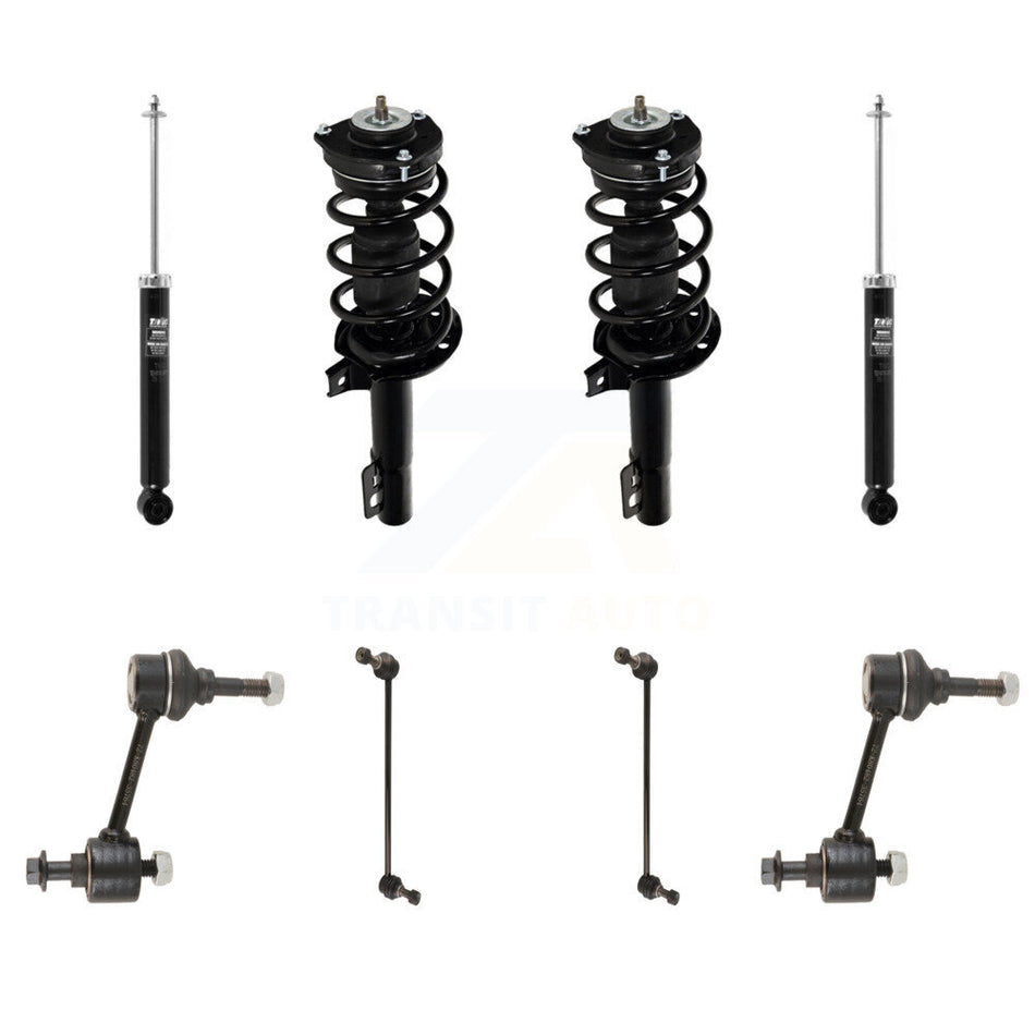Front Rear Complete Suspension Strut Shock & TQ Bar Link Kit For Volkswagen Jetta KSS-108361