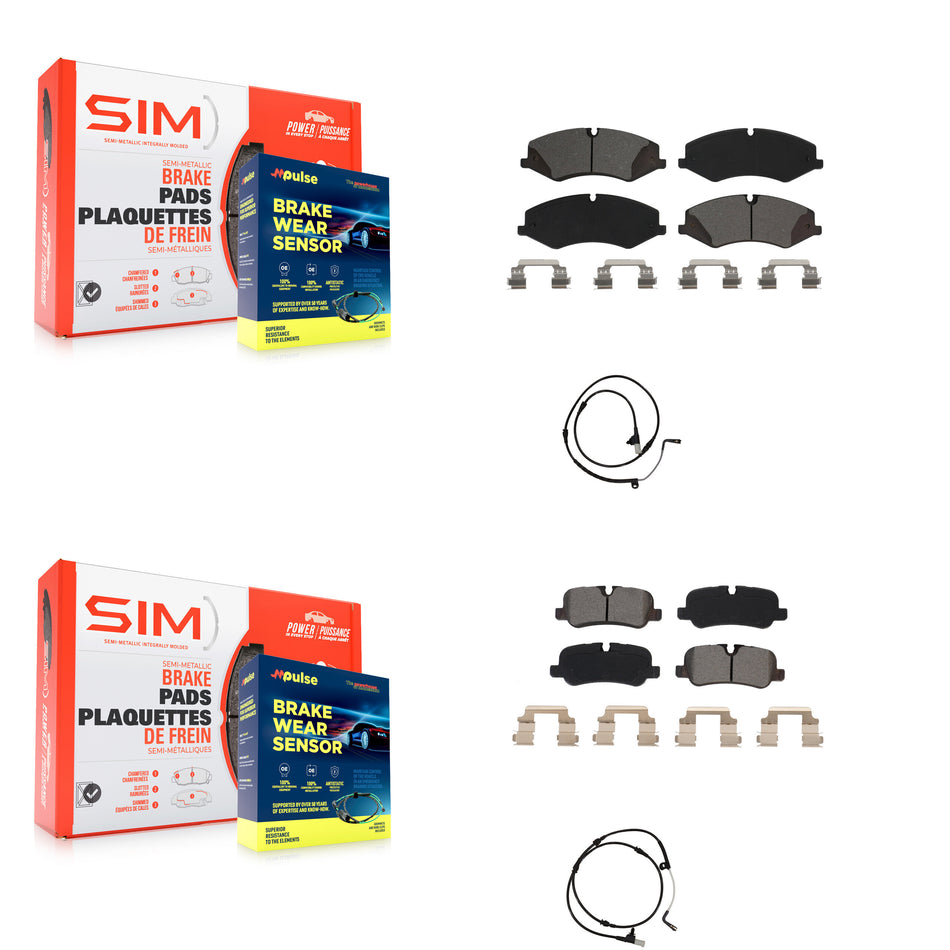 Front Rear Semi-Metallic Disc Brake Pads And Wear Sensors Kit For Land Rover Range Sport KSW-100009