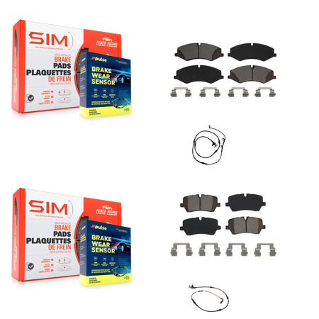 Front Rear Semi-Metallic Disc Brake Pads And Wear Sensors Kit For Land Rover Range Sport KSW-100011