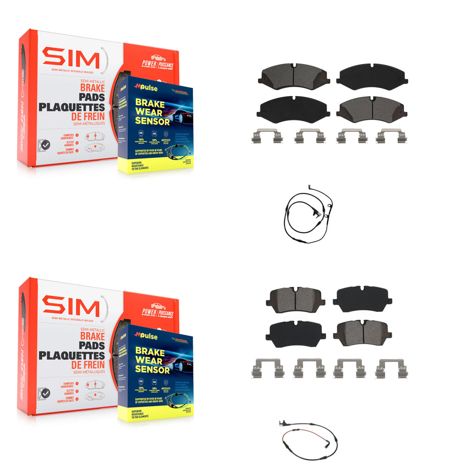 Front Rear Semi-Metallic Disc Brake Pads And Wear Sensors Kit For Land Rover Range Sport KSW-100011