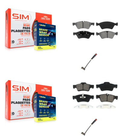 Front Rear Semi-Metallic Brake Pad Wear Sensor Kit For Mercedes-Benz ML350 R350 GL450 G55 KSW-100026