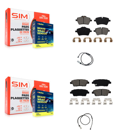 Front Rear Semi-Metallic Brake Pad And Wear Sensor Kit For Mini Cooper Countryman Paceman KSW-100052