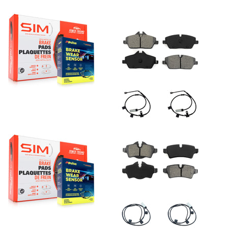 Front Rear Semi-Metallic Disc Brake Pads And Wear Sensors Kit For Mini Cooper 1.6L KSW-100118
