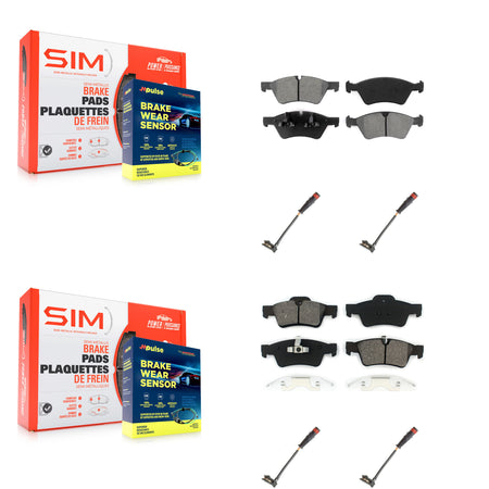 Front Rear Semi-Metallic Brake Pad Wear Sensor Kit For Mercedes-Benz ML350 R350 GL450 G55 KSW-100155