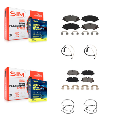 Front Rear Semi-Metallic Disc Brake Pads And Wear Sensors Kit For Land Rover Range KSW-100187