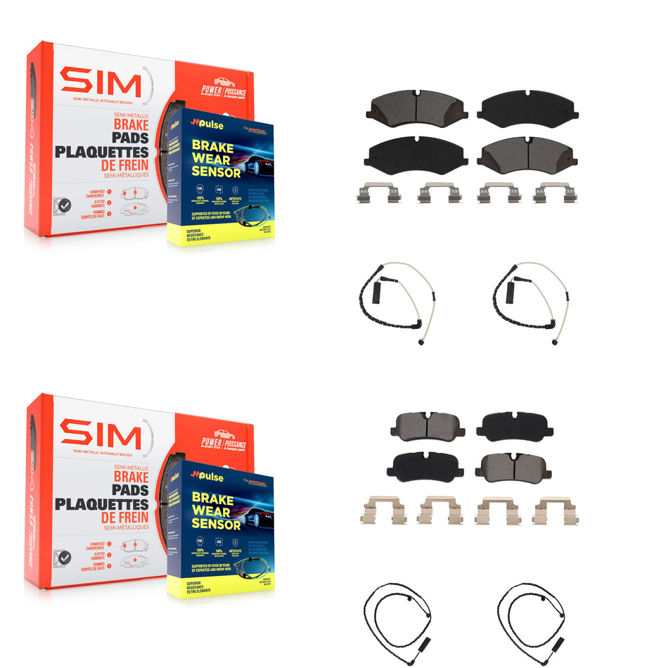 Front Rear Semi-Metallic Disc Brake Pads And Wear Sensors Kit For Land Rover Range KSW-100188