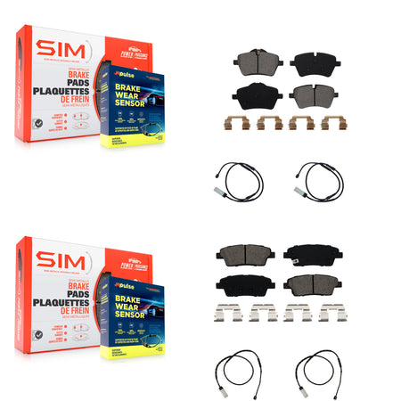 Front Rear Semi-Metallic Brake Pad And Wear Sensor Kit For Mini Cooper Countryman Paceman KSW-100198