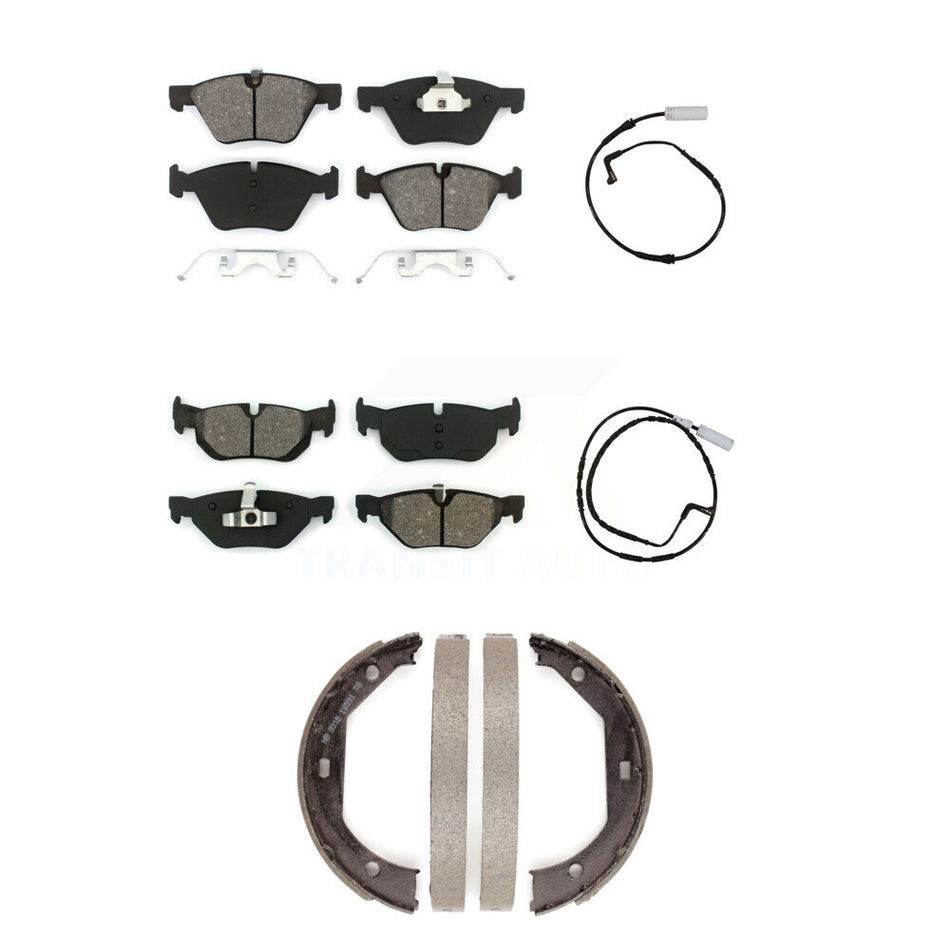 Front Rear Semi-Metallic Brake Pads Wear Sensor Kit (5Pc) For 07 BMW 328i Wagon with 3.0L KSW-100213