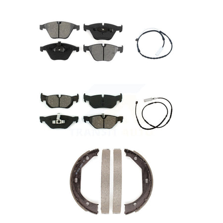 Front Rear Semi-Metallic Disc Brake Pads And Wear Sensors Kit (5Pc) For BMW X1 KSW-100233