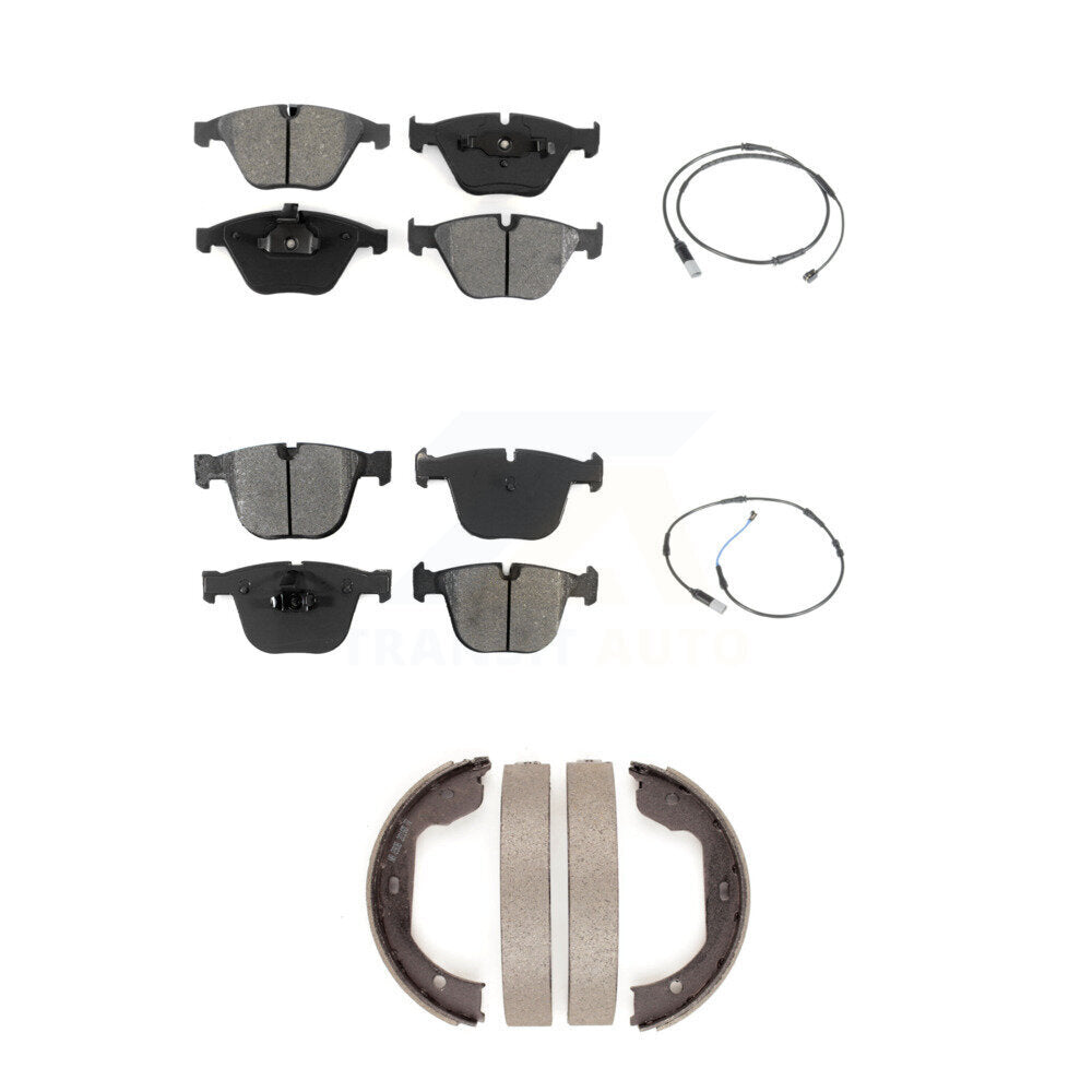 Front Rear Semi-Metallic Brake Pad Wear Sensor Kit (5Pc) For 2010 BMW 535i Base with 3.0L KSW-100240