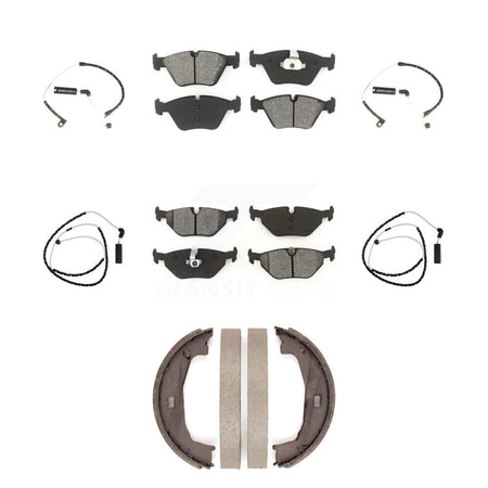 Front Rear Semi-Metallic Disc Brake Pads And Wear Sensors Kit (7Pc) For BMW Z4 KSW-100250