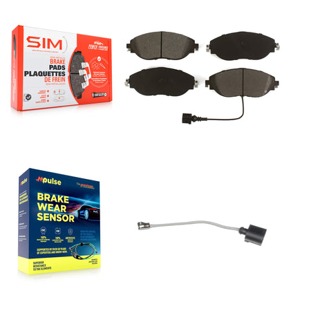 Front Semi-Metallic Brake Pad Extra Wear Sensor Kit For Volkswagen Tiguan Jetta Audi Q3 R KSW-100289