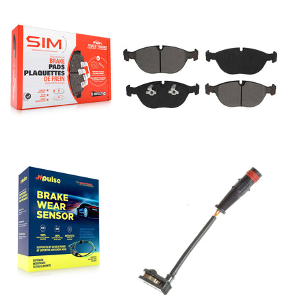 Front Semi-Metallic Disc Brake Pads And Wear Sensors Kit For Mercedes-Benz S500 S430 KSW-100305