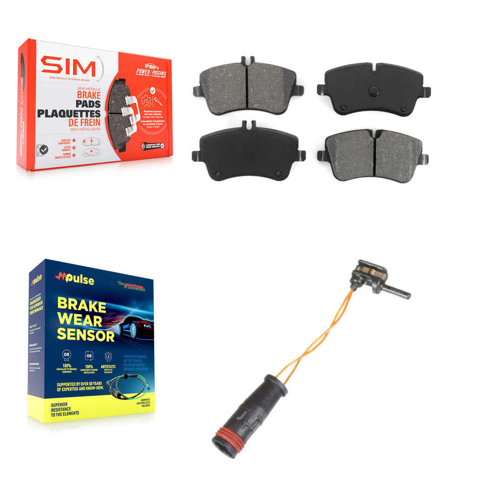 Front Semi-Metallic Brake Pads Wear Sensor Kit For Mercedes-Benz C240 C230 C280 C320 C350 KSW-100332