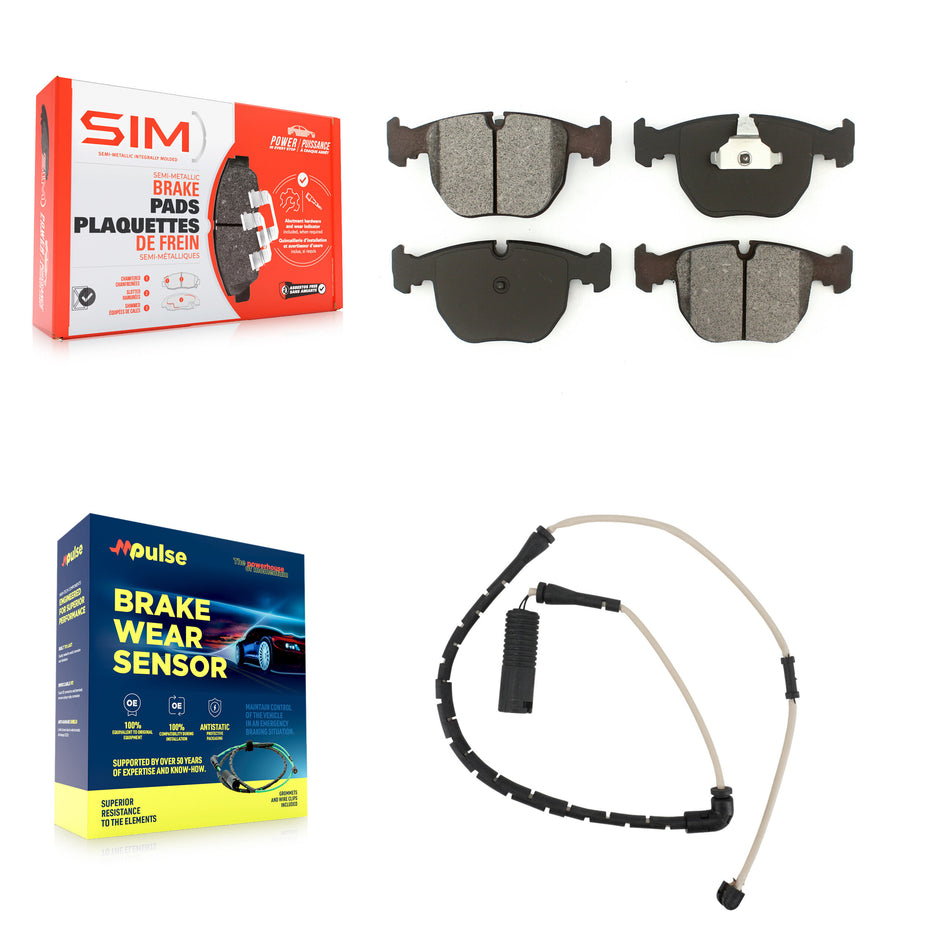 Front Semi-Metallic Disc Brake Pads And Wear Sensors Kit For Land Rover Range KSW-100350