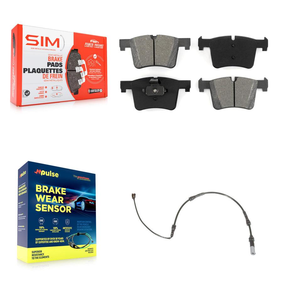Front Semi-Metallic Brake Pads Wear Sensor Kit For BMW 328i xDrive 330i 320i 335i 428i GT KSW-100380