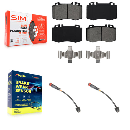 Front Semi-Metallic Disc Brake Pads And Wear Sensor Kit For Mercedes-Benz SL500 SLK55 AMG KSW-100421