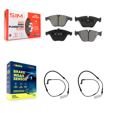 Front Semi-Metallic Brake Pads & Wear Sensor Kit For BMW 750i 750Li 745i 745Li 760Li 760i KSW-100430