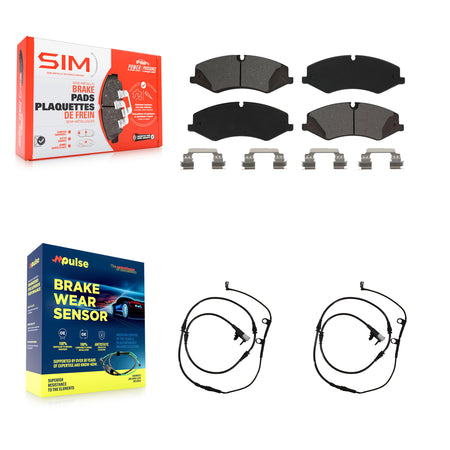 Front Semi-Metallic Disc Brake Pads And Wear Sensors Kit For Land Rover Range Sport KSW-100462