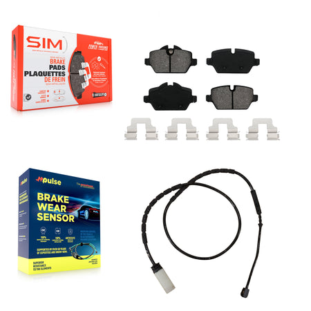 Rear Semi-Metallic Disc Brake Pads And Wear Sensor Kit For Mini Cooper Countryman Paceman KSW-100501