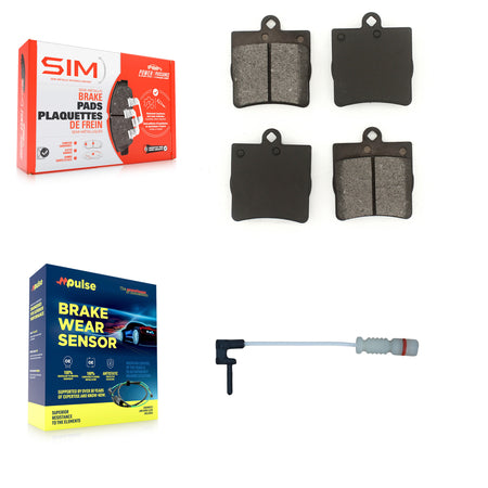 Rear Semi-Metallic Disc Brake Pads And Wear Sensors Kit For Chrysler Crossfire KSW-100534