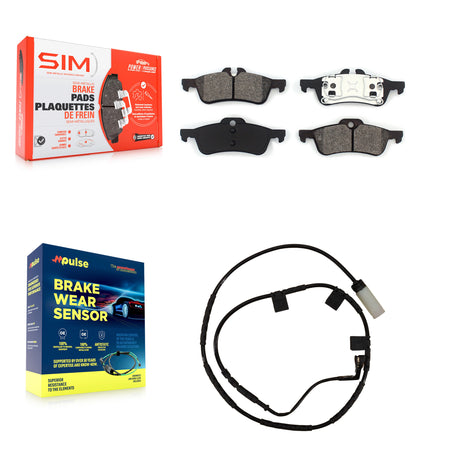 Rear Semi-Metallic Disc Brake Pads And Wear Sensors Kit For 2006 Mini Cooper 1.6L KSW-100550