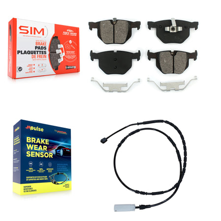 Rear Semi-Metallic Disc Brake Pads And Wear Sensors Kit For BMW 335i 335is 335d KSW-100552