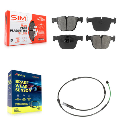 Rear Semi-Metallic Disc Brake Pads And Wear Sensors Kit For BMW 535i GT xDrive 550i KSW-100573