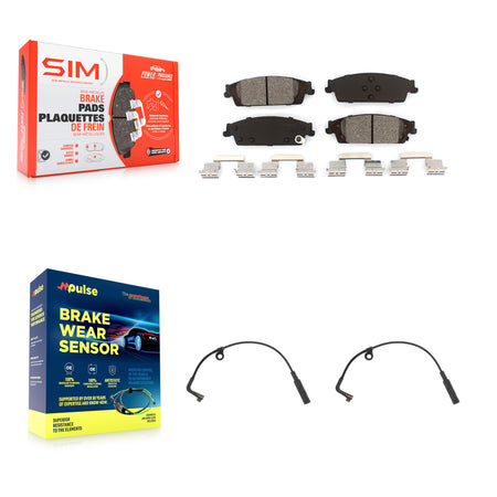 Rear Semi-Metallic Brake Pad & Wear Sensor Kit For Chevrolet Silverado 1500 LD GMC Sierra KSW-100592