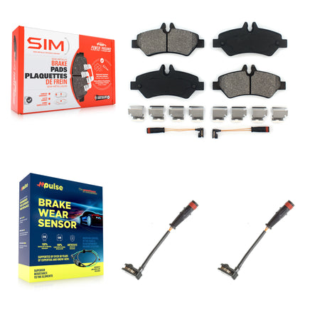Rear Semi-Metallic Brake Pad & Extra Wear Sensor Kit For Mercedes-Benz Sprinter 2500 3500 KSW-100609
