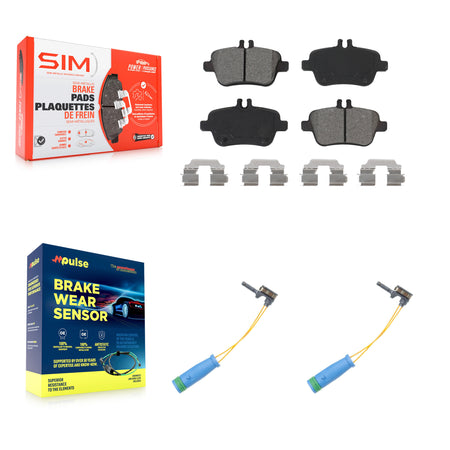 Rear Semi-Metallic Disc Brake Pads & Wear Sensor Kit For Mercedes-Benz CLA250 GLA250 2.0L KSW-100658