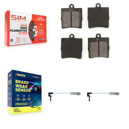 Rear Semi-Metallic Disc Brake Pads And Wear Sensors Kit For Chrysler Crossfire KSW-100664