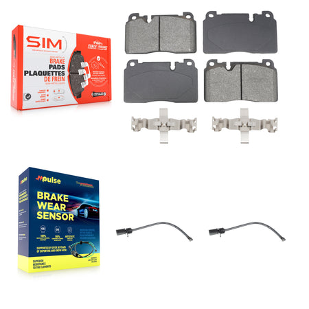 Front Semi-Metallic Disc Brake Pads And Wear Sensors Kit For Audi Q5 KSW-100753