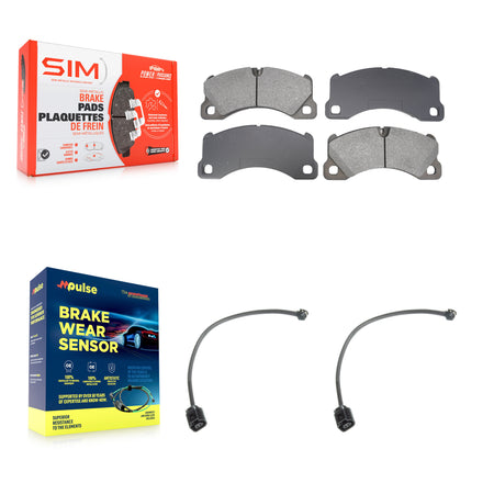 Front Semi-Metallic Disc Brake Pad Wear Sensor Kit For Porsche Cayenne Volkswagen Touareg KSW-100758