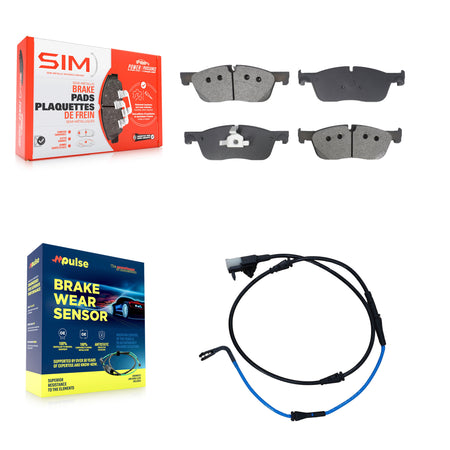 Front Semi-Metallic Disc Brake Pads And Wear Sensors Kit For Jaguar XE XF KSW-100791
