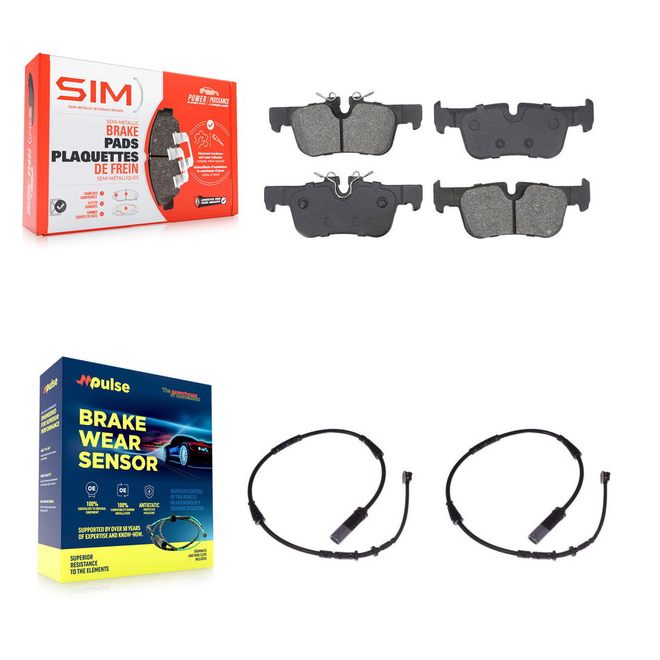 Rear Semi-Metallic Brake Pad Wear Sensor Kit For BMW X1 Mini Cooper Countryman X2 Clubman KSW-100805