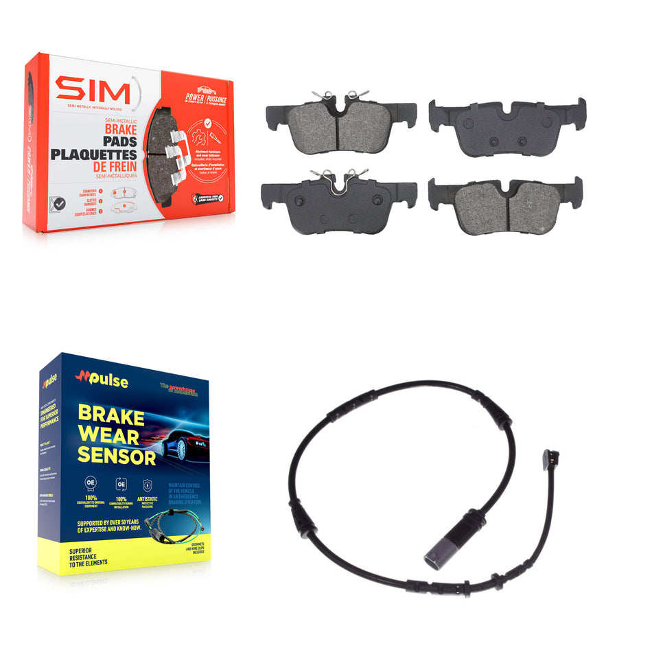 Rear Semi-Metallic Brake Pad Wear Sensor Kit For BMW X1 Mini Cooper Countryman X2 Clubman KSW-100828
