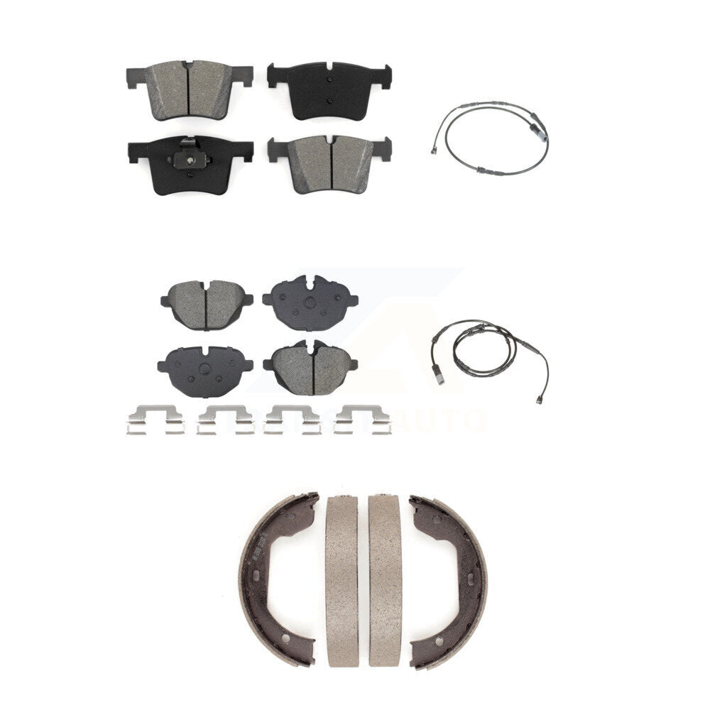 Front Rear Semi-Metallic Disc Brake Pad & Wear Sensor Kit (5Pc) For 2011 BMW X3 xDrive28i KSW-100839