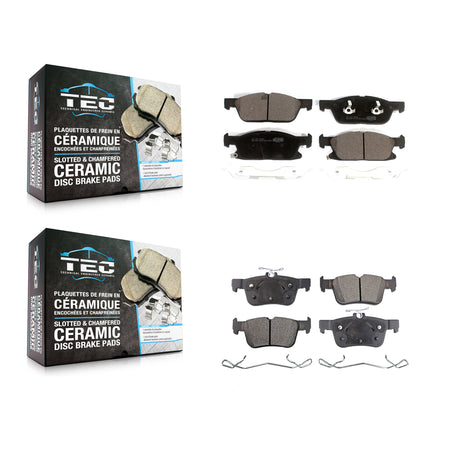 Front Rear Ceramic Brake Pads Kit For Ford Fusion Lincoln MKZ Continental KTC-100535