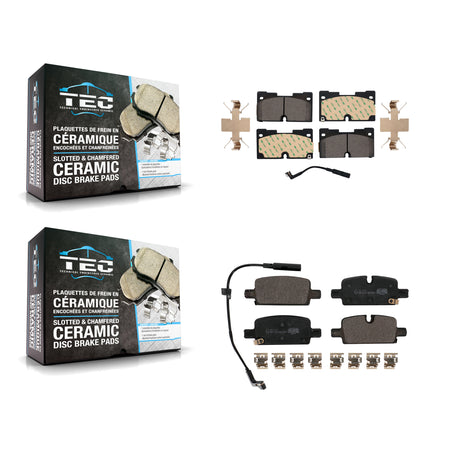 Front Rear Ceramic Brake Pads Kit For GMC Chevrolet Silverado 1500 Sierra Yukon Tahoe XL KTC-100659