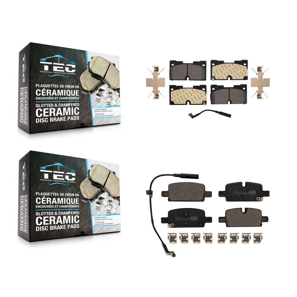 Front Rear Ceramic Brake Pads Kit For GMC Chevrolet Silverado 1500 Sierra Yukon Tahoe XL KTC-100659