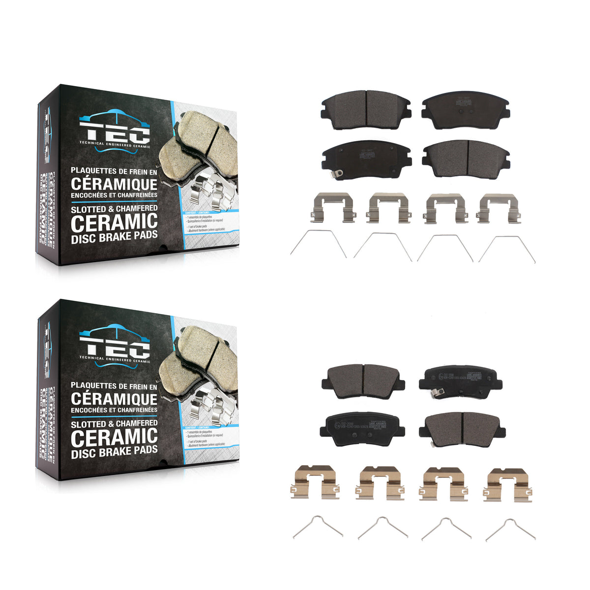 Front Rear Ceramic Brake Pads Kit For Kia Sportage Hyundai Tucson KTC-100669